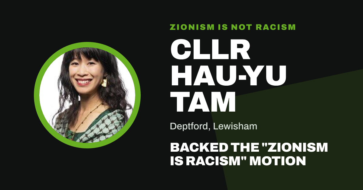 Share image: Cllr Hau-Yu Tam backed the "Zionism is Racism" motion