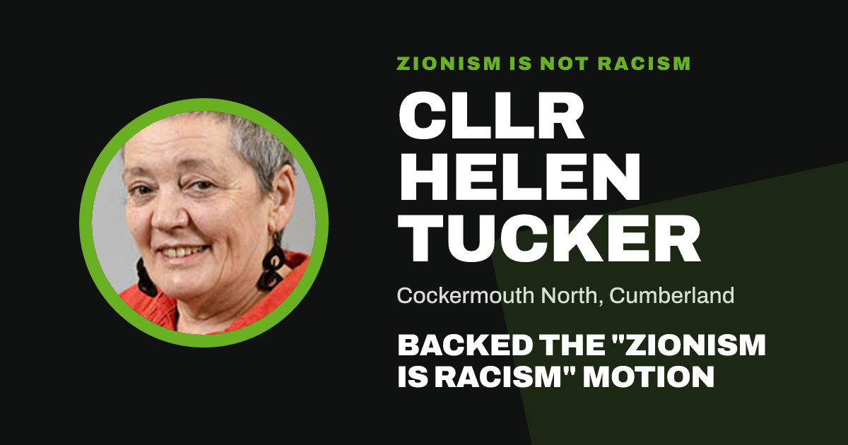 Share image: Cllr Helen Tucker backed the "Zionism is Racism" motion